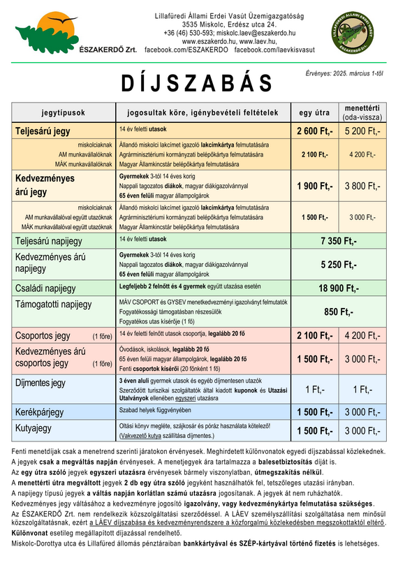 LEV menetdj tblzat 2025.